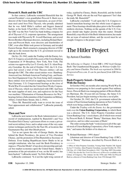 The Hitler Project Shut the Bank Down
