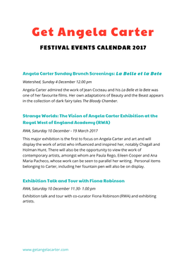 Calendar of Events