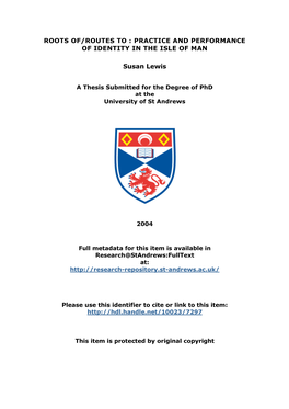 Susan Lewis Phd Thesis