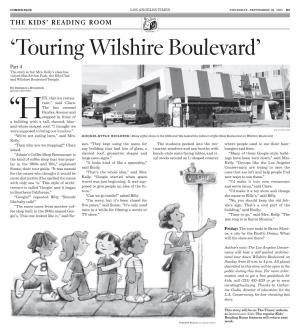 'Touring Wilshire Boulevard'