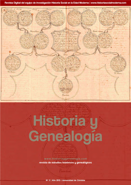 Historia Y Genealogía Nº3 (2013) | 1 Revista Digital Del Equipo De Investigación Historia Social En La Edad Moderna |