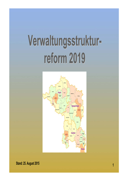 Verwaltungsstruktur- Reform 2019