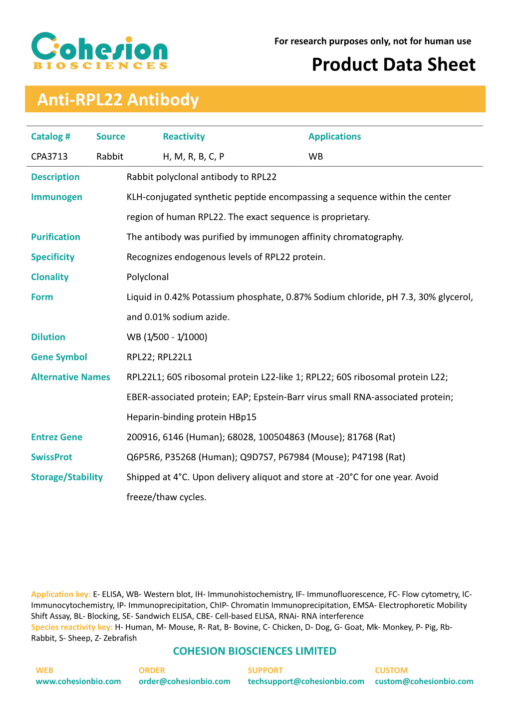 Product Data Sheet