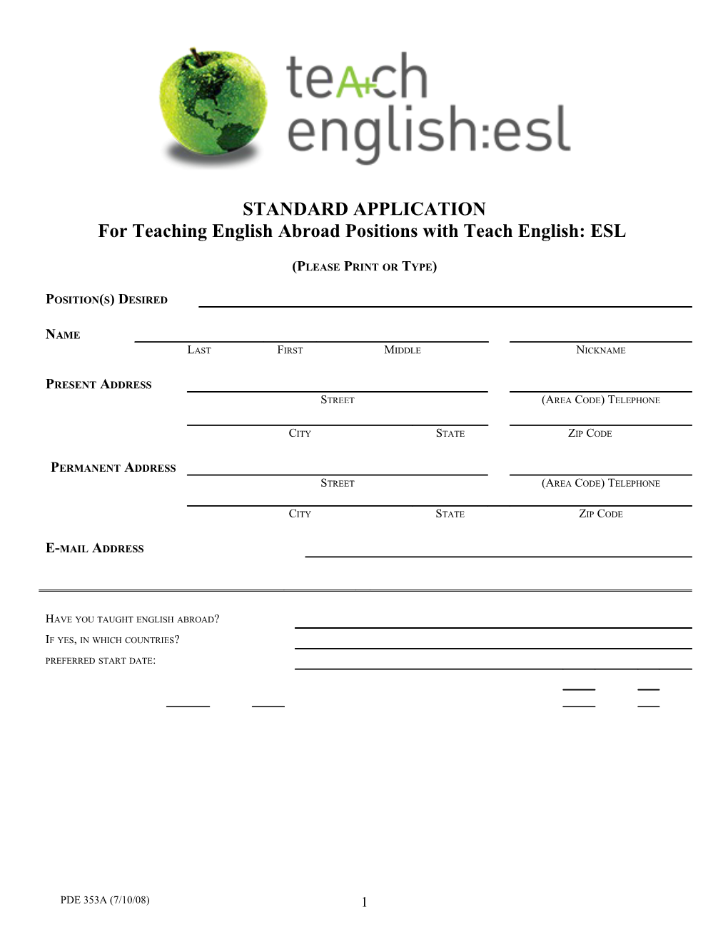 For Teaching English Abroad Positions with Teach English: ESL