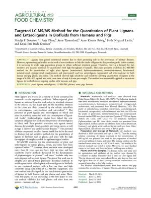 Targeted LC-MSMS Lignans Targeted .PDF