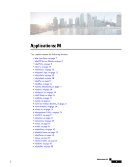 Applications: M