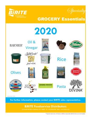 Specialty GROCERY Essentials 2020 Oil & Vinegar