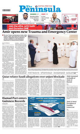 Amir Opens New Trauma and Emergency Center