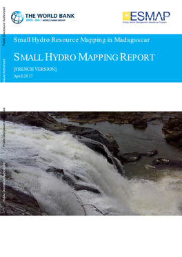 Small Hydro Resource Mapping in Madagascar Public Disclosure Authorized