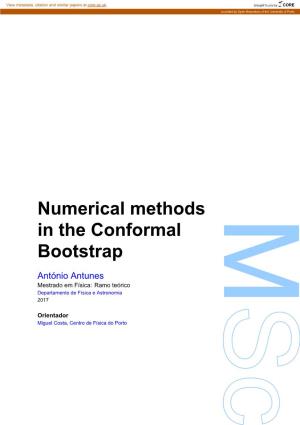 Numerical Methods in the Conformal Bootstrap