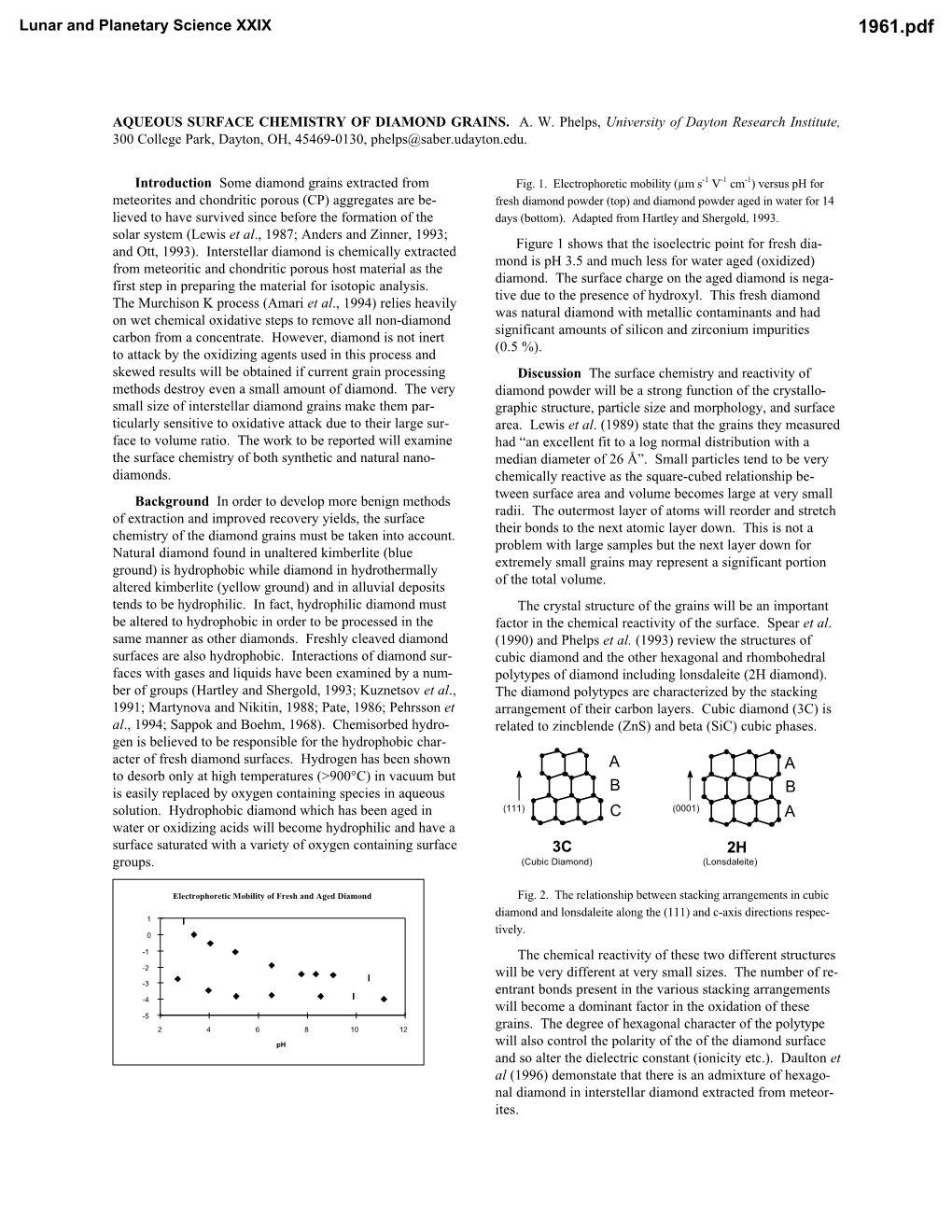 Aqueous Surface Chemistry of Diamond Grains