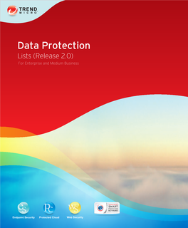 Trend Micro Data Protection Lists (Release 2.0)