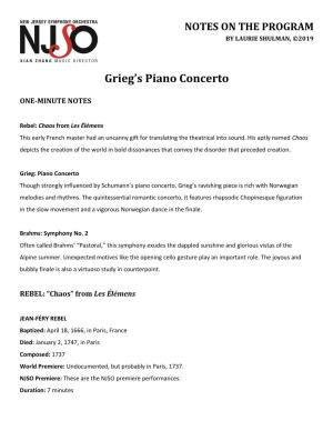 Grieg's Piano Concerto