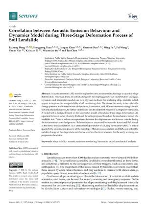 Correlation Between Acoustic Emission Behaviour and Dynamics Model During Three-Stage Deformation Process of Soil Landslide