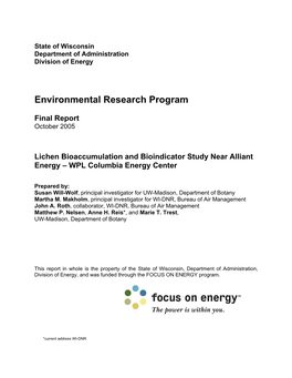 Environmental Research Program