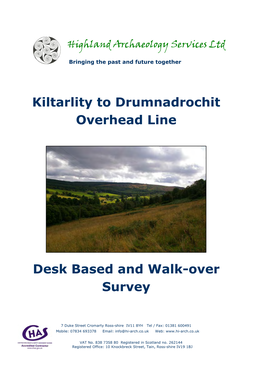 Kiltarlity to Drumnadrochit Overhead Line Desk Based and Walk-Over