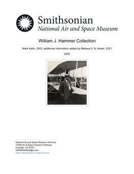 William J. Hammer Collection