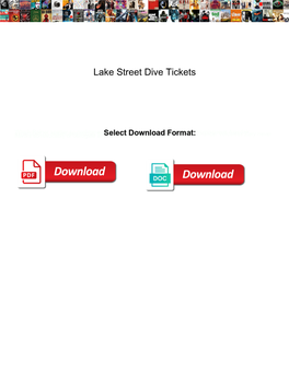 Lake Street Dive Tickets