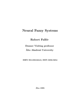 Neural Fuzzy Systems