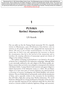 Pusaka Kerinci Manuscripts