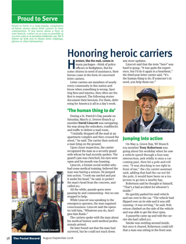Honoring Heroic Carriers Eroism, Like the Mail, Comes in Any More Updates