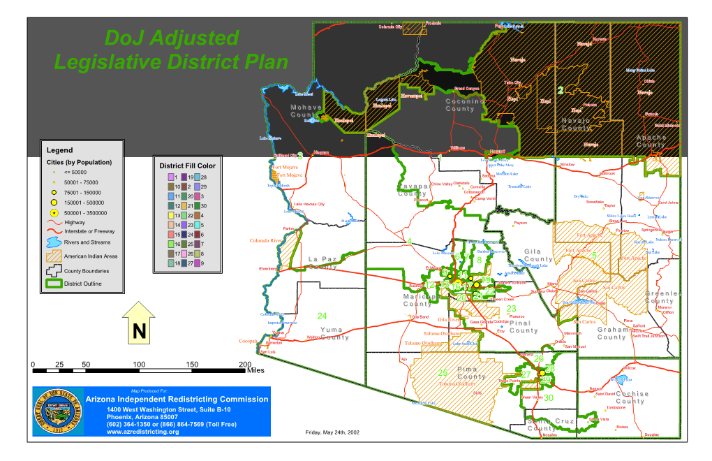 Doj Adjusted Legislative District Plan N