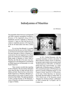 Indradyumna of Mauritius