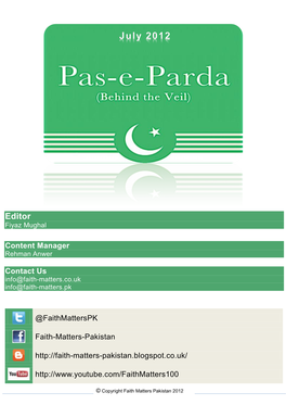 E-Magazine, Pas-E-Parda (Behind the Veil)