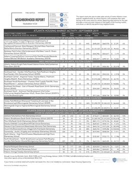 September 2019 the Hatch Neighborhood Report