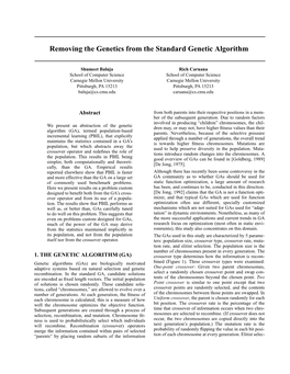 Removing the Genetics from the Standard Genetic Algorithm