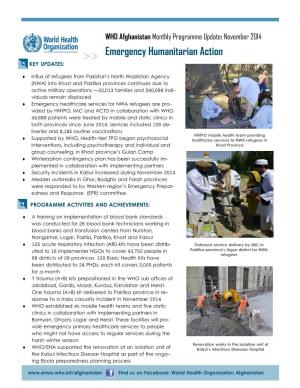 November 2014 Emergency Humanitarian Action