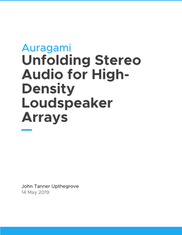 Unfolding Stereo Audio for High- Density Loudspeaker Arrays