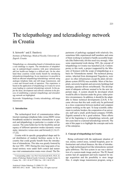 The Telepathology and Teleradiology Network in Croatia