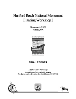 Hanford Reach National Monument Planning Workshop I