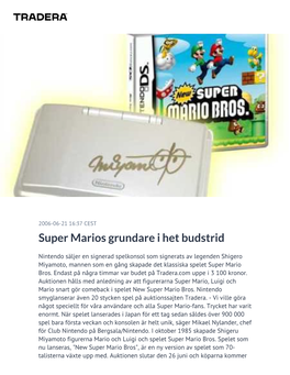 Super Marios Grundare I Het Budstrid