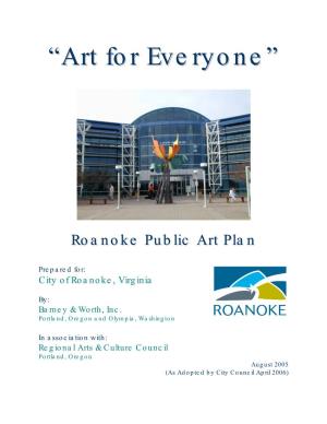 Roanoke Public Art Plan