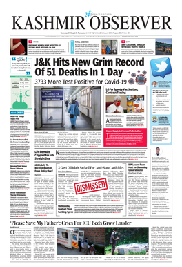 J&K Hits New Grim Record of 51 Deaths in 1