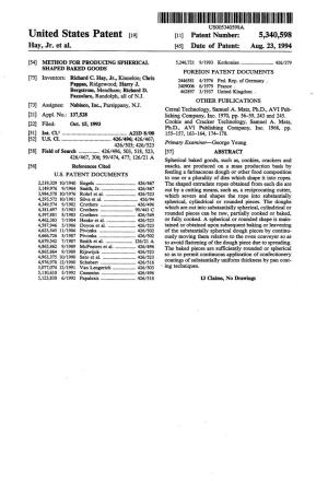 United States Patent (19) 11 Patent Number: 5,340,598 Hay, Jr