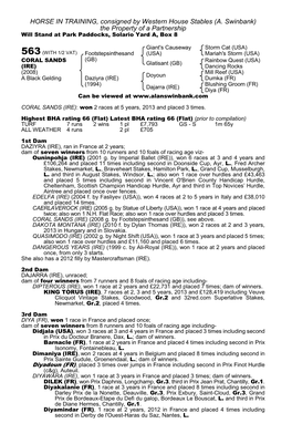 HORSE in TRAINING, Consigned by Western House Stables (A