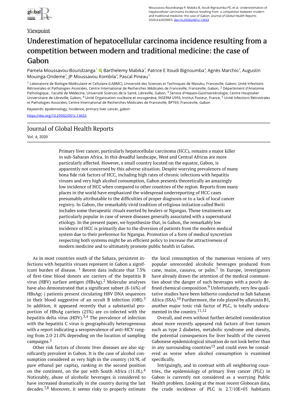 Underestimation of Hepatocellular Carcinoma Incidence Resulting from a Competition Between Modern and Traditional Medicine: the Case of Gabon