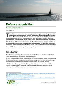 Defence Acquisition