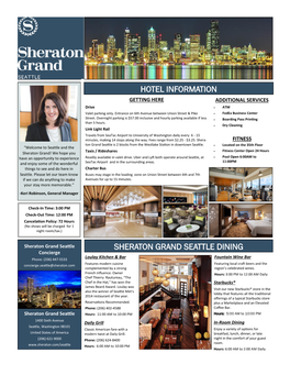 Hotel Information Sheraton Grand Seattle Dining