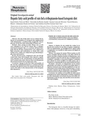 Hepatic Fatty Acid Profile of Rats Fed a Triheptanoin-Based Ketogenic Diet