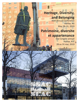 Heritage, Diversity, and Belonging Patrimoine, Diversite Et Appartenance