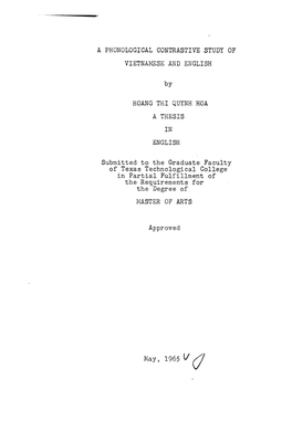 A Phonological Contrastive Study of Vietnamese and English