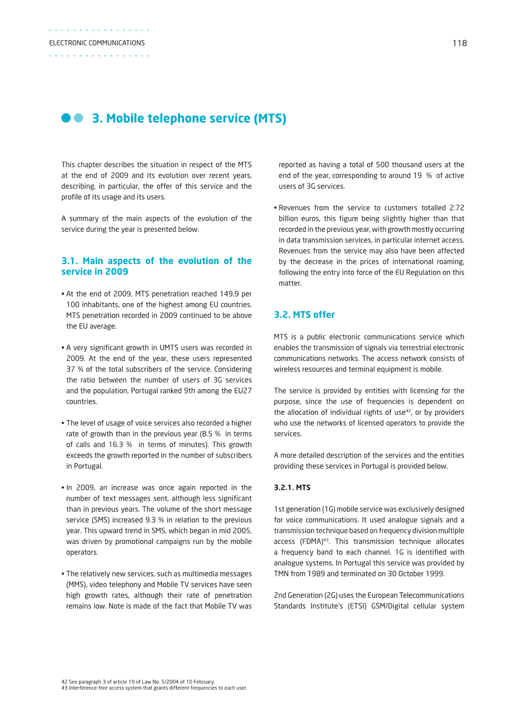 3. Mobile Telephone Service (MTS)