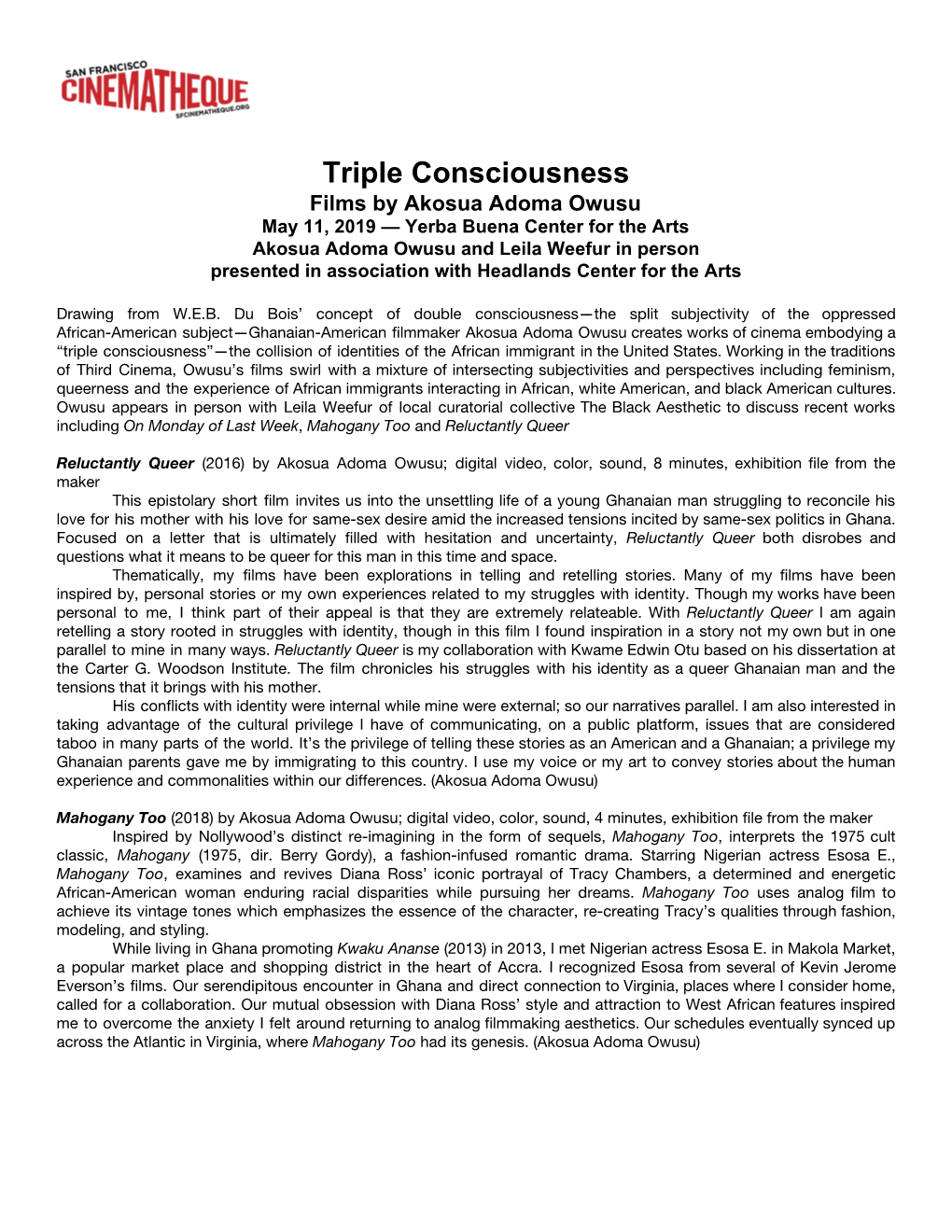 Triple Consciousness