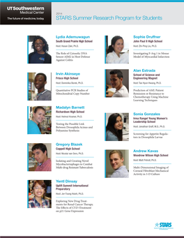 2014 STARS Summer Research Program for Students