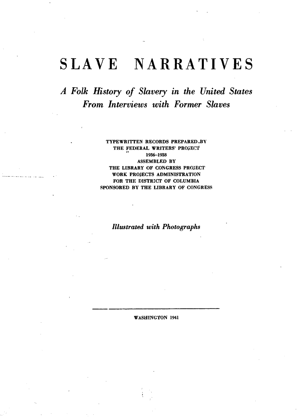 Slave Narratives