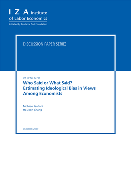 Estimating Ideological Bias in Views Among Economists